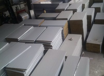 防火彩鋼巖棉夾芯平板